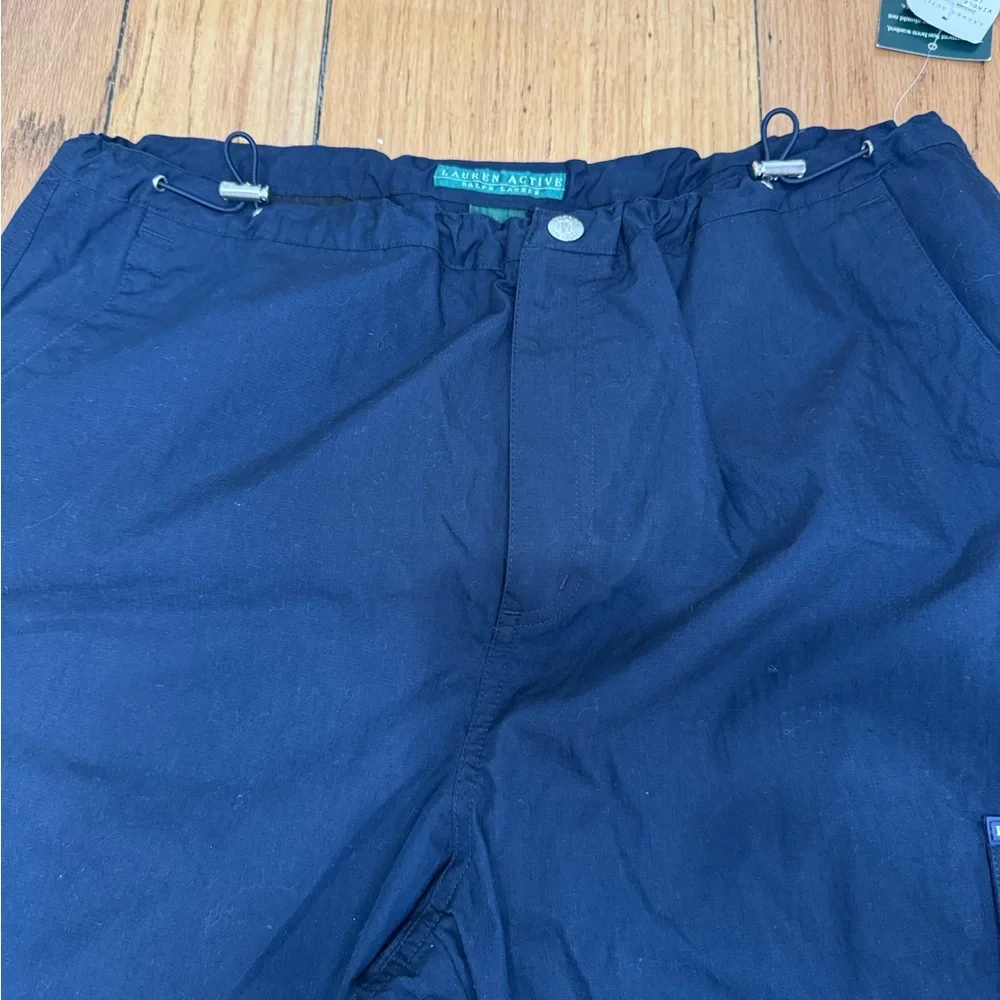 Ralph Lauren Wimbledon Navy Cargo Pants Women 12 NWT Sport Luxury Ankle Zip - Picture 5 of 6
